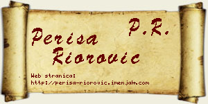 Periša Riorović vizit kartica